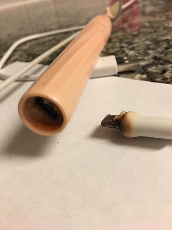 Charged overnight…good thing I noticed it before it caught fire