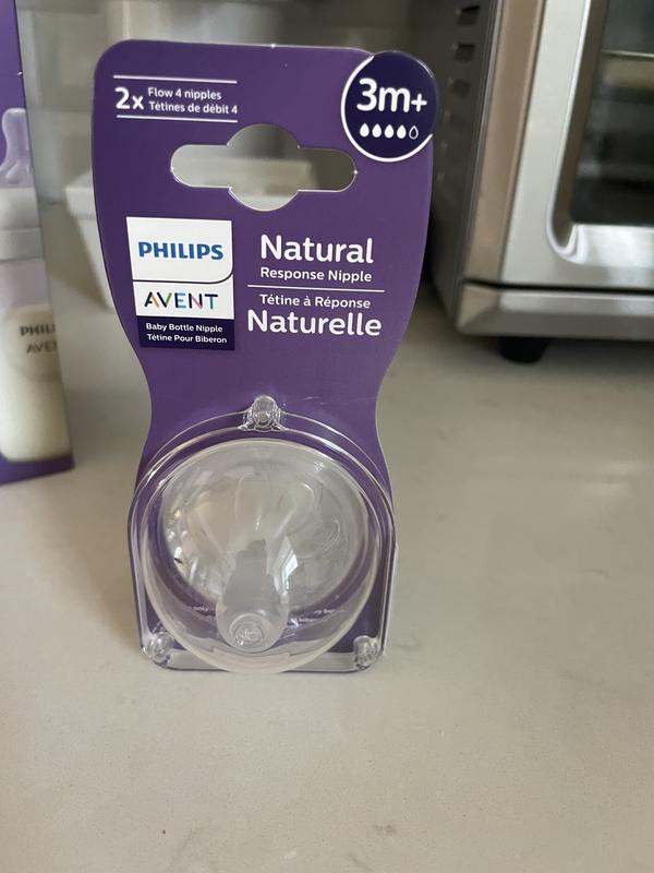 Philips Avent Natural Response Nipple Flow 4 3M+ 2 Ct