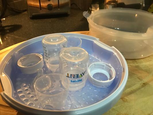 Bottles in ready to go in