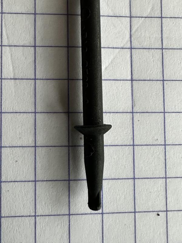 Rounded  (worn) end of the drive shaft that engages with the shaver drive socket.