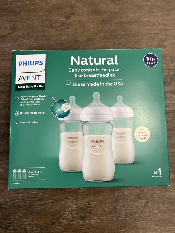 Avent Glass Natural Baby Bottle With Natural Response Nippl