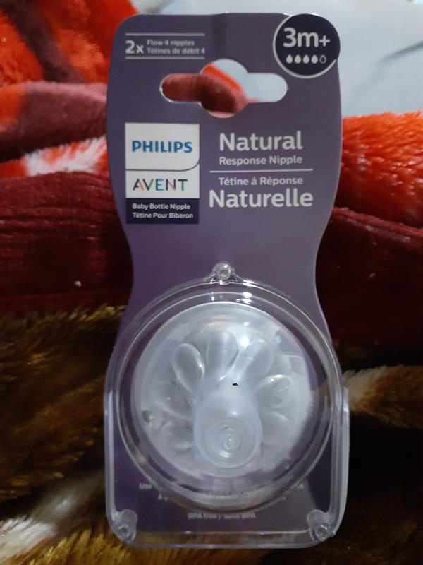 Philips AVENT Natural Response Nipple 2x Flow 4 Nipples 3m+