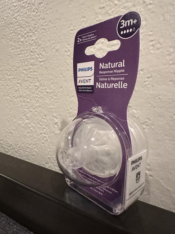 Philips Avent Natural Response Silicone Nipple Med Flow 4, 3M+, 2