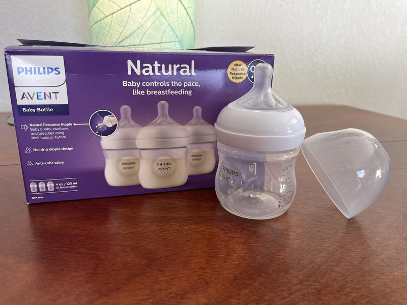 Philips Avent Natural Response Baby Bottle Pack of 4 4oz/125ml Flow 2 Nipple