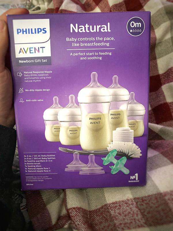 Philips Avent 4 & 9oz Natural Baby Bottle Response Nipple Soothie