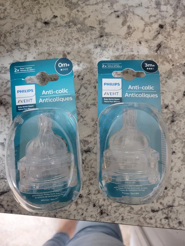 Avent anti colic hot sale nipples size 0