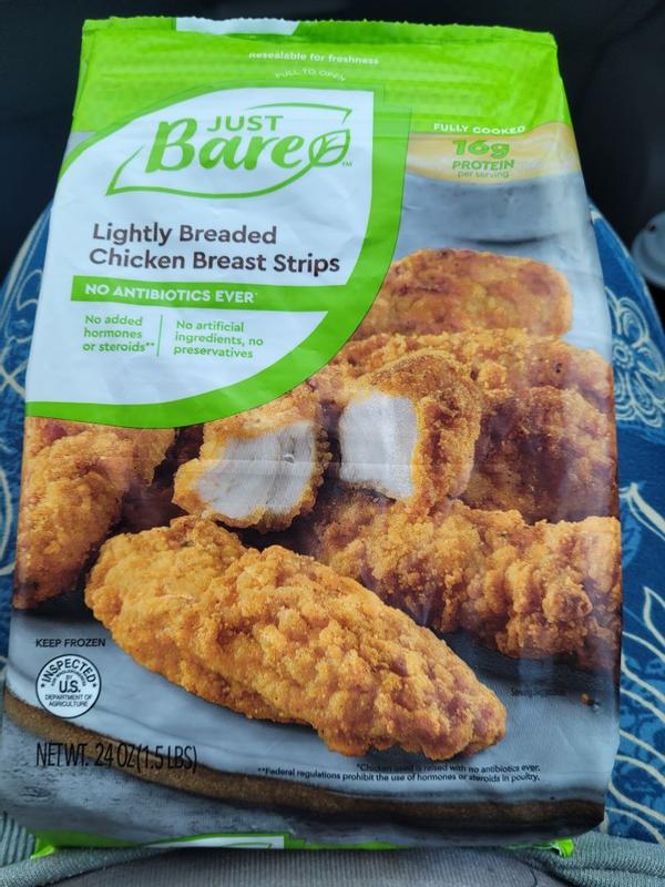 Lightly Breaded Chicken Breast Strips (1.5lbs) - Just Bare Foods