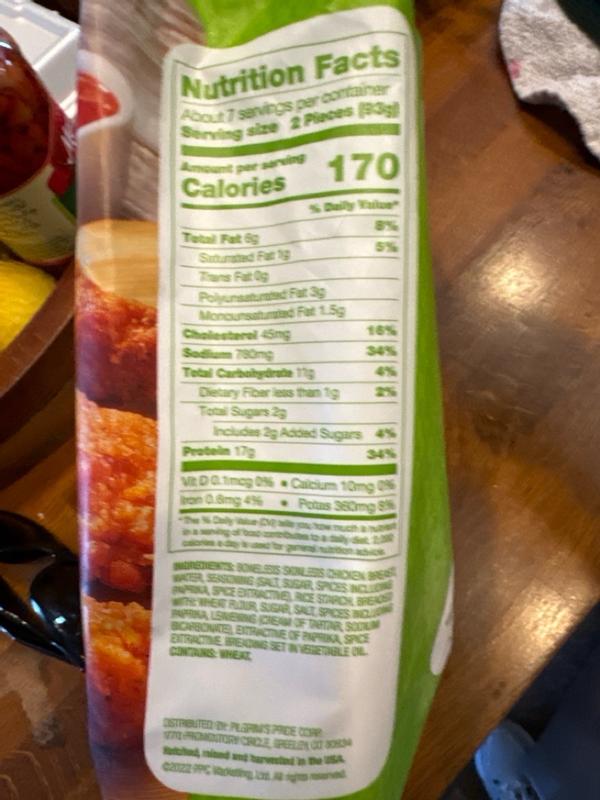 Lightly Breaded Chicken Breast Strips Nutrition Facts - Eat This Much