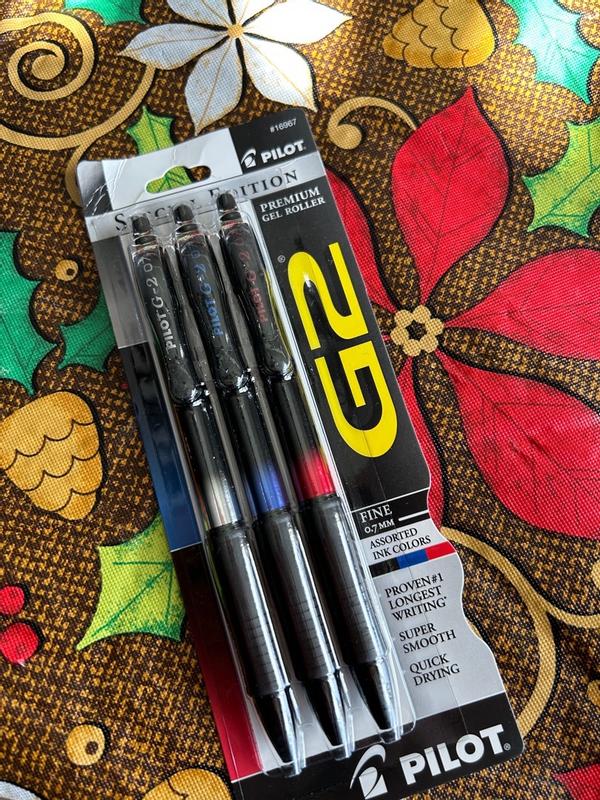 Pilot G2 Special Edition Premium Gel Pen, Fine Point, Black Ink, 2 Count