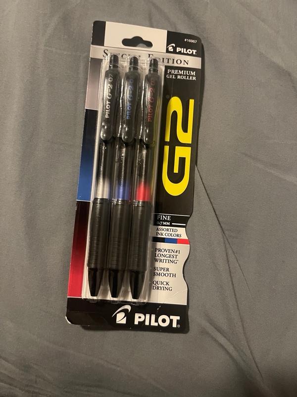 Pilot G2 Special Edition Premium Gel Pen, Fine Point, Black Ink, 2