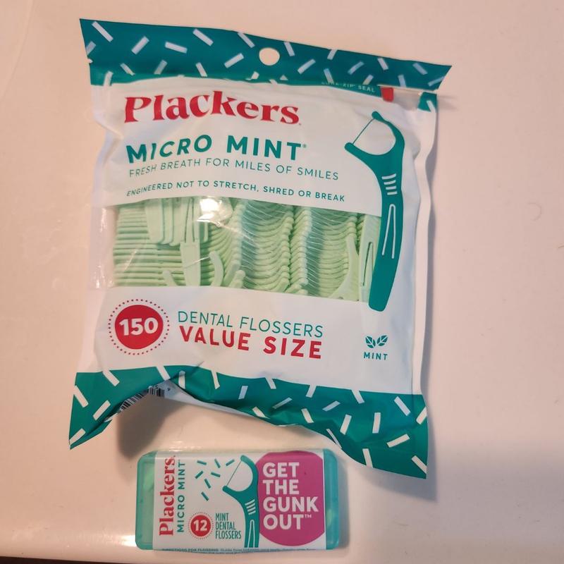 Plackers Micro Mint Dental Flossers, 90 Count (Pack of 3