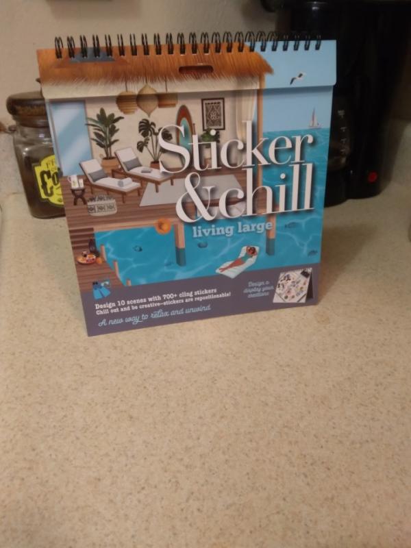 Sticker & Chill Book for Adults – 700+ Repositionable Colorful