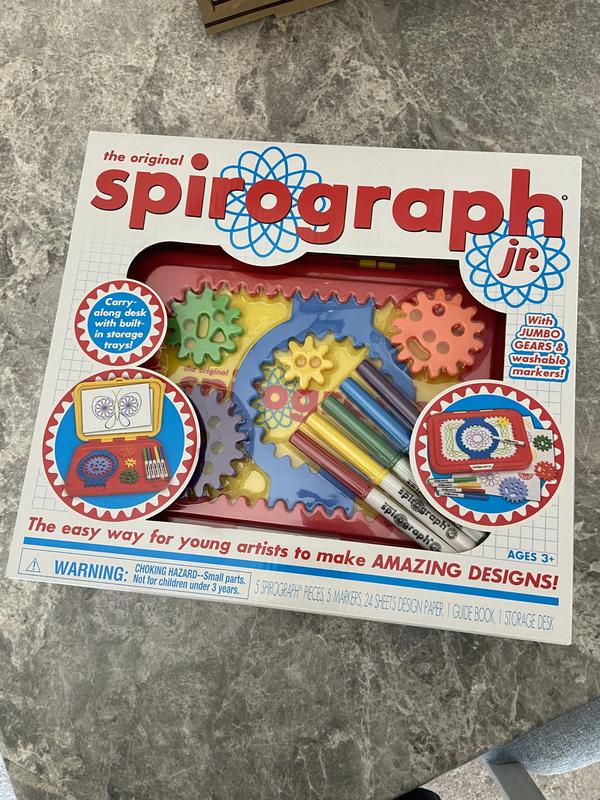 Grandi Giochi - Spirograph Junior, Set con spirografo e pennarelli
