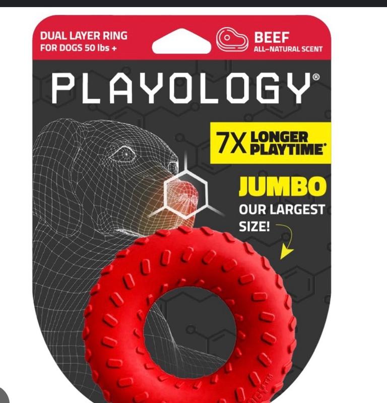 Playology Small Peanut Butter Scented Pebble Chew Toy