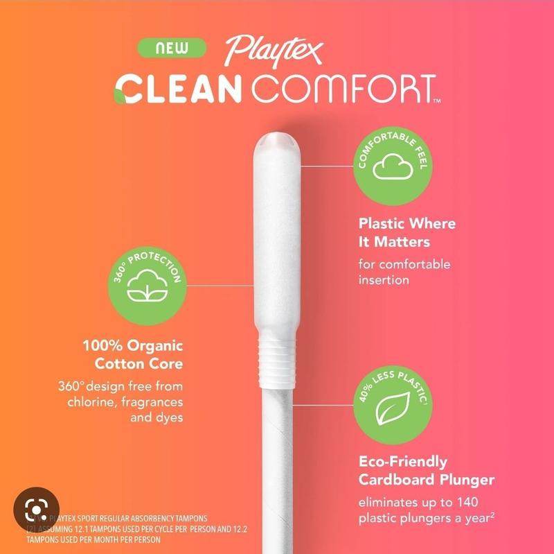 Playtex® Clean Comfort™ 28Count Tampons Regular and Super Absorbency