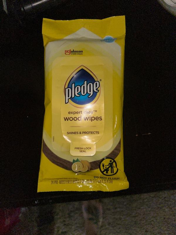 Pledge Lemon Bundle: Clean Furniture Spray (9.7 Oz, 2 Ct), Wipes (24 Ct