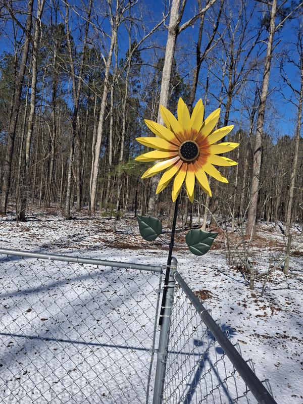 Yellow Sunflower Wind Spinner – Plow & Hearth