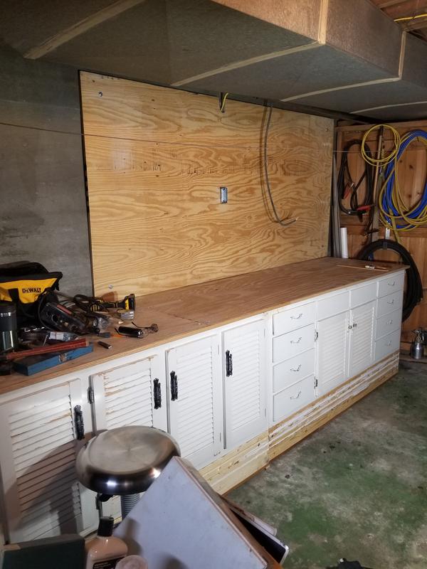 Finished workbench.  144" long.