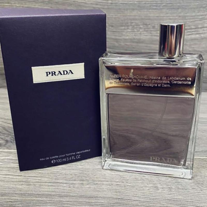 PRADA Men's Amber Pour Homme Eau de Toilette Spray, 3.4 oz