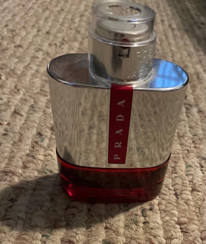 Prada red and online silver cologne