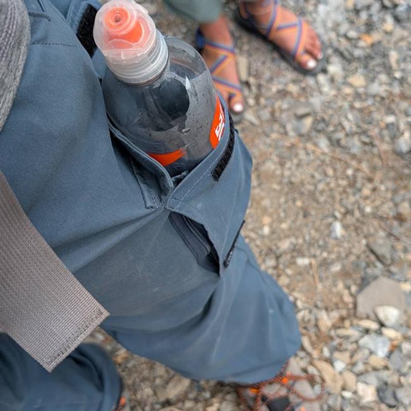 Customer photo for "Exceptional loose-fit, stretchy pants for the outdoors! Love them!"