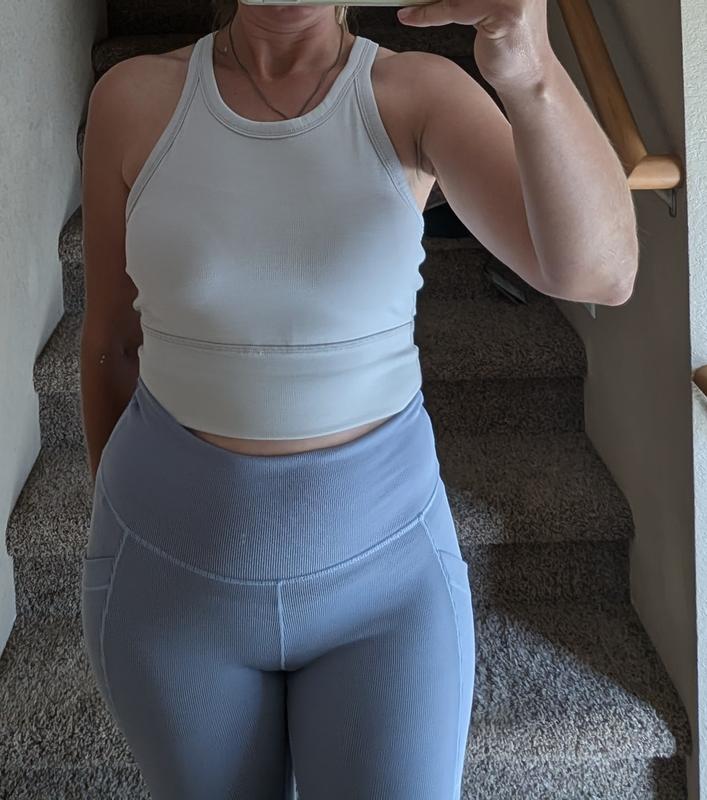 Customer photo for "If you're between small and Xtra small, maybe size down"