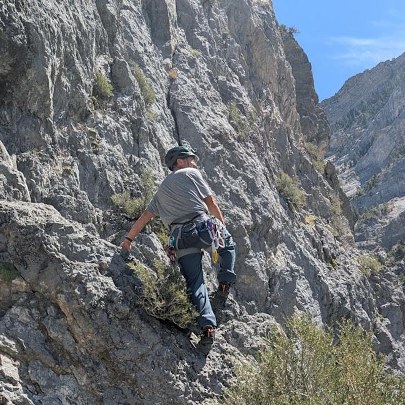 Customer photo for "Exceptional loose-fit, stretchy pants for the outdoors! Love them!"