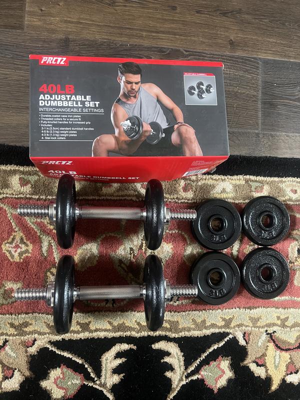 York cast iron adjustable dumbbell set sales