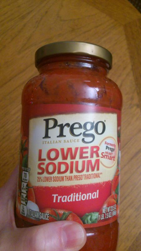 Prego Traditional Lower Sodium Pasta Sauce, 23.5 Oz Jar