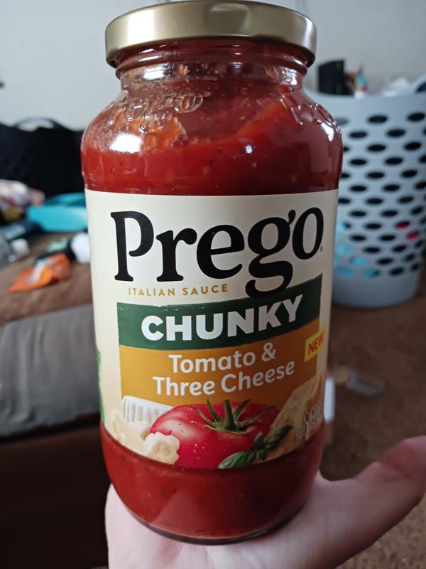 Prego Chunky Tomato and Three Cheese Pasta Sauce, 23.75 oz Jar | Meijer