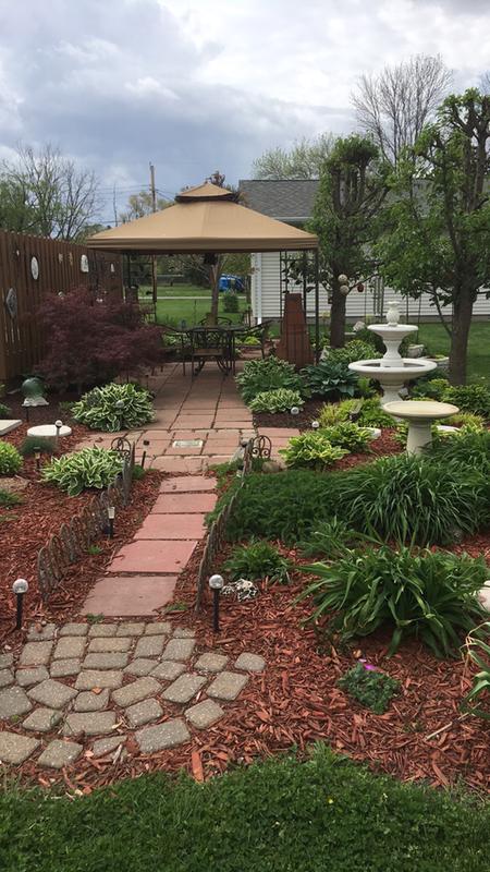 Spring basic flower garden prep with Preen, coco bean mulch and red wood mulch