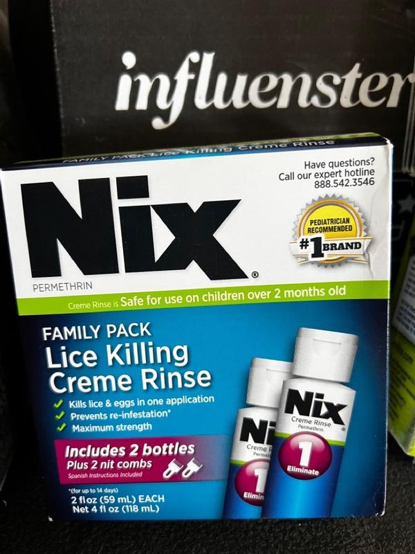 NIX Lice Pediculicide Cream Rinse with Comb