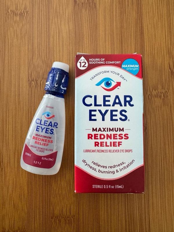 Clear Eyes Maximum Redness Eye Relief, Lubricant Eye Drops