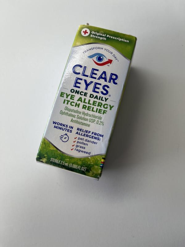 Clear Eyes Once Daily Allergy Relief Lubricant Eye Drops - 0.9 Fl. Oz. -  Haggen
