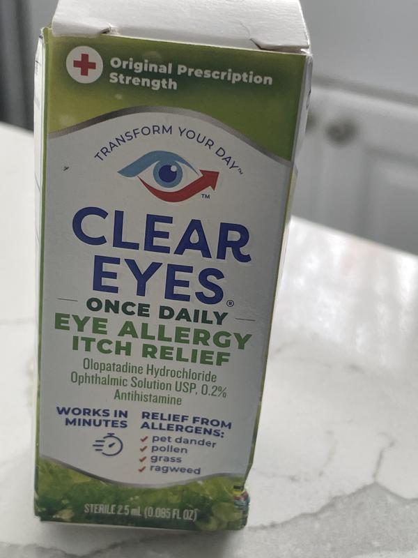 Clear Eyes Once Daily Allergy Relief Lubricant Eye Drops - 0.9 Fl. Oz. -  Haggen