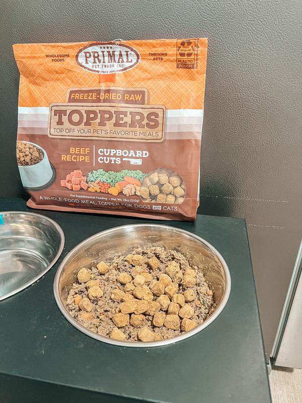 Primal Pet Foods Freeze Dried Raw Topper Cupboard Cuts Beef