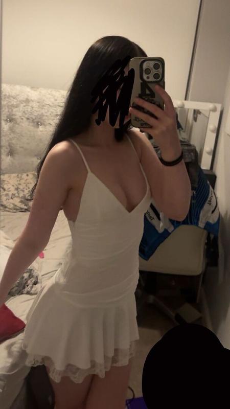 Customer photo for "the material of the dress"