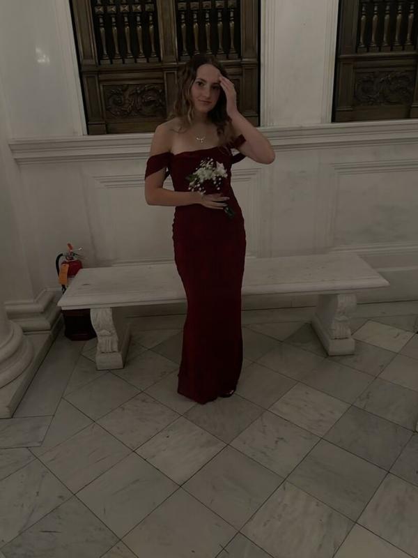 azura off the shoulder maxi dress burgundy Princess Polly Gown (Women) Maternity dress