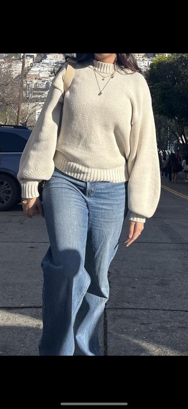 Customer photo for "My new favorite sweater"