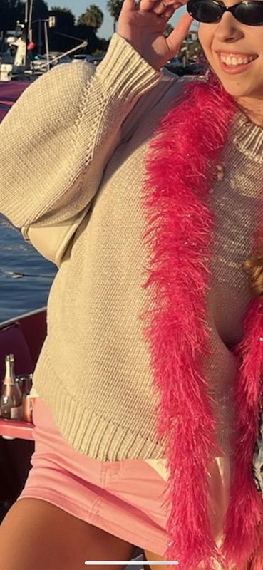 Customer photo for "Super comfy knit sweater. Love"