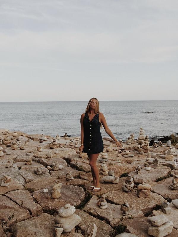 Customer photo for "Super cute denim dress!! I"
