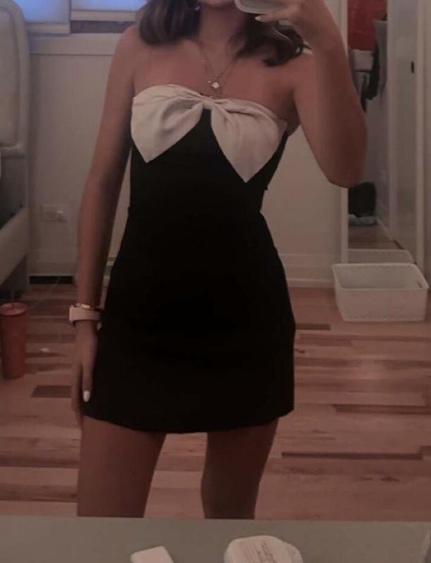 Customer photo for "a cute chic dress, wore"