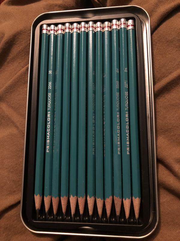 Review and Swatching Prismacolor Graphite Drawing Pencils 