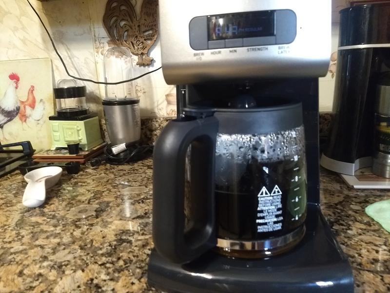 Coffee is ready in my new coffee maker