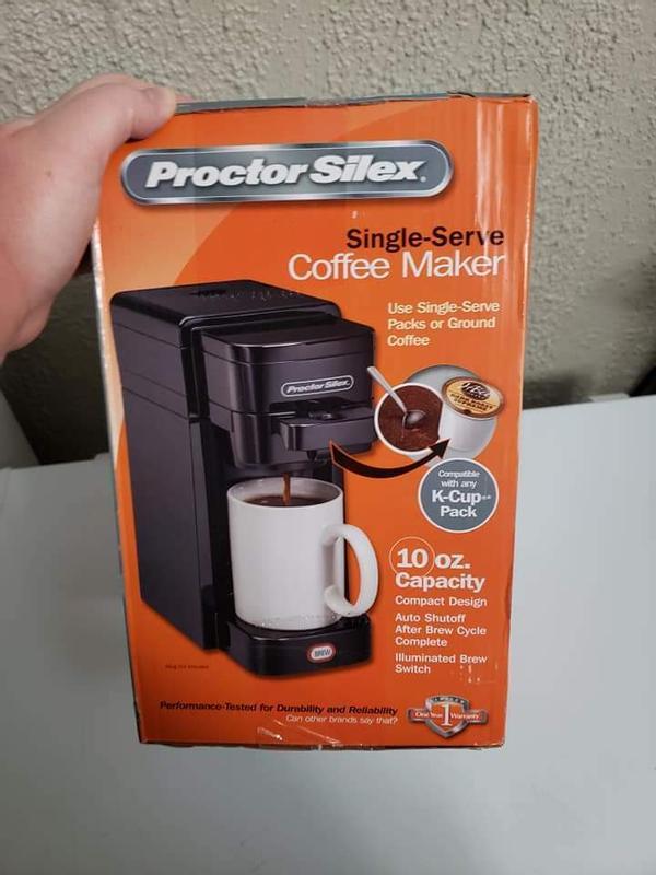 Proctor Silex 49961 Black Single Serve Coffeemaker 