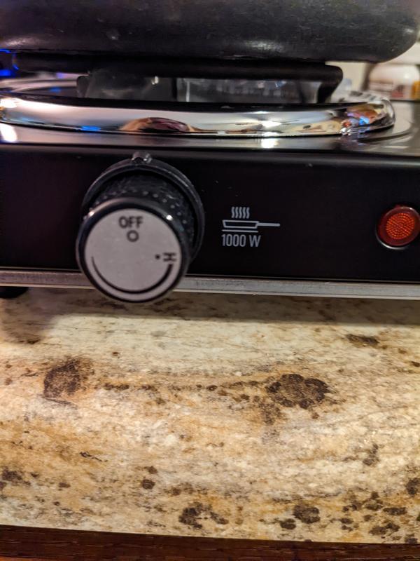 Proctor Silex Electric Double Burner Cooktop with Adjustable