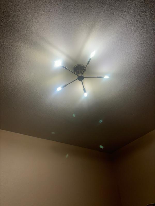 Progress Lighting Delayne 5-Light 16-in Brushed Nickel Semi Flush Mount ...