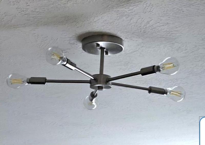 Progress Lighting Delayne 5-Light 16-in Brushed Nickel Semi Flush Mount ...