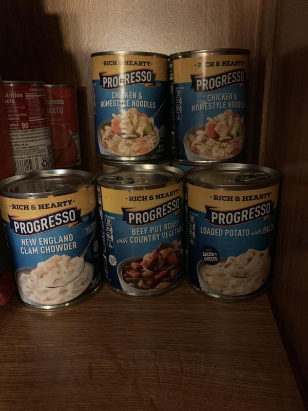  Progresso Rich & Hearty, Chicken & Homestyle Noodle Canned Soup,  19 oz. : Grocery & Gourmet Food