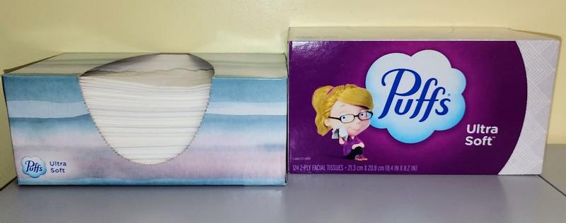 Puffs Ultra Soft Facial Tissues, 1 Family Size Box, 124 Facial Tissues Per  Box